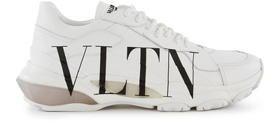 Shop Valentino Garavani Bounce Vltn Trainers In White
