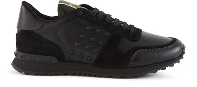 Shop Valentino Garavani Rock Star Trainers In Nero