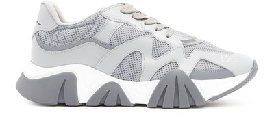 Shop Versace Trainers In Grey