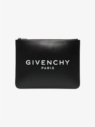 Shop Givenchy Print Clutch In Black