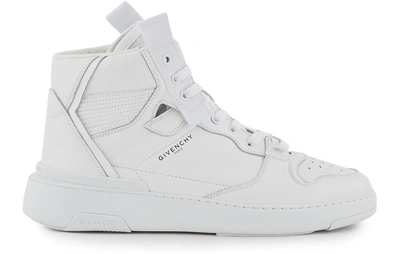 Shop Givenchy Wing High Top Trainers In White