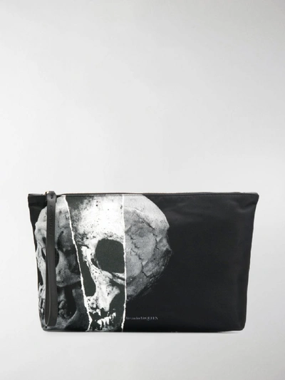 Shop Alexander Mcqueen Clutch Bag With Skull In Black