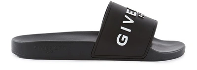 Shop Givenchy Slide Flat Sandal In Black