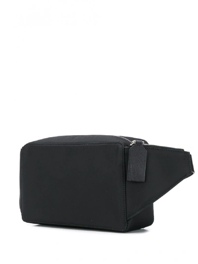 Shop Valentino Leather Belt Bag In Black