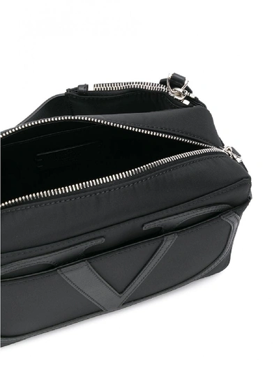 Shop Valentino Leather Belt Bag In Black