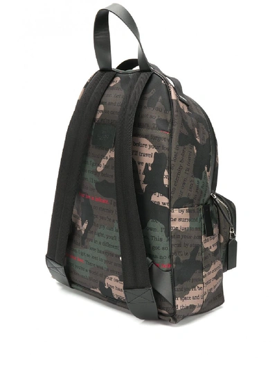 Shop Valentino Vlogo Camou Backpack In Green