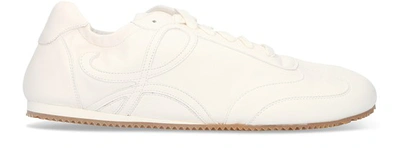 Shop Loewe Ballet Runner Leather Trainers In White