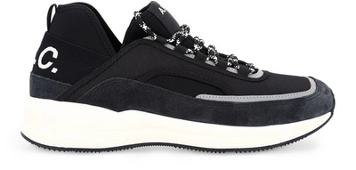 Shop A.p.c. Run Around Sneakers In Anthracite