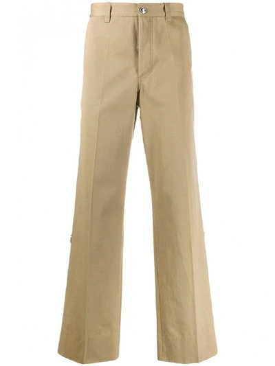 Shop Burberry Cotton Trousers In Beige