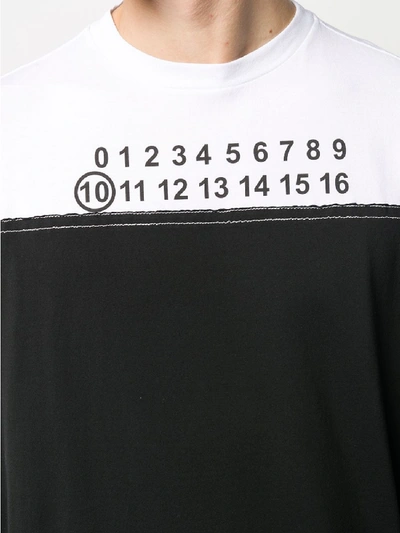 Shop Maison Margiela Print Cotton T-shirt In Black