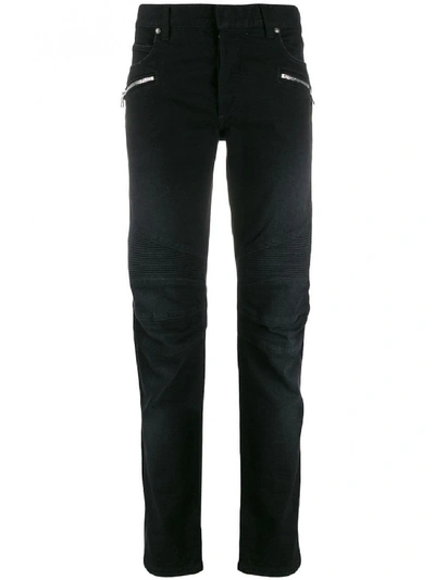 Shop Balmain Slim Jeans In Black