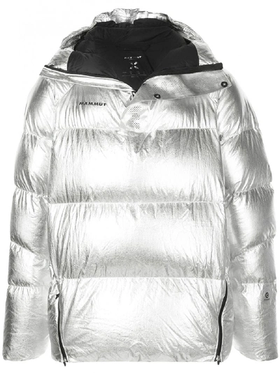 Shop Mammut Delta X Anorak Down Jacket In Silver