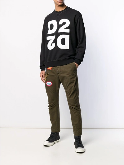 Shop Dsquared2 Cotton Sweatshirt In Black