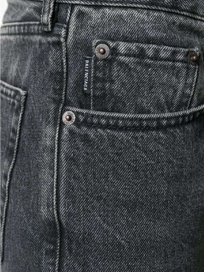 Shop Balenciaga Cotton Jeans In Black