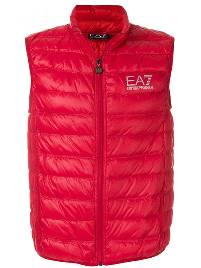 Shop Ea7 Down Jacket In Red
