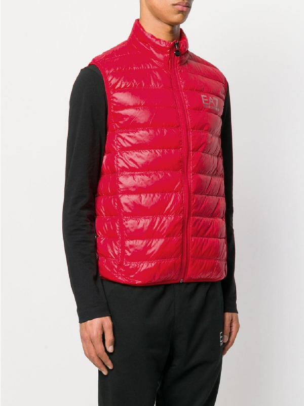 ea7 red gilet