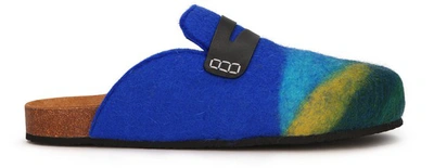Shop Jw Anderson Leather Mules In Blue