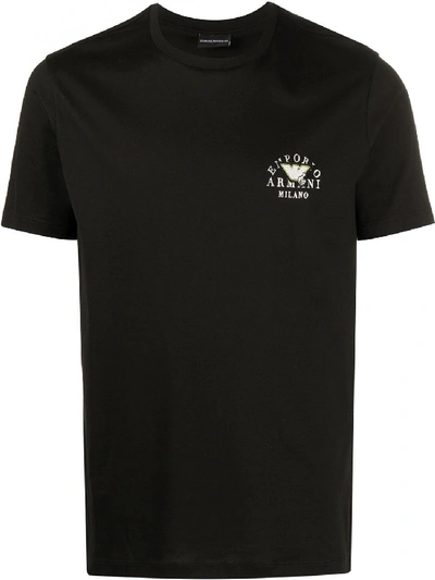 Shop Emporio Armani Cotton T-shirt With Logo In Black