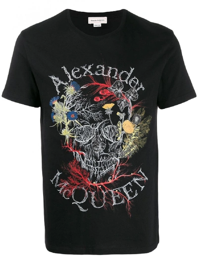 Shop Alexander Mcqueen Print Cotton T-shirt