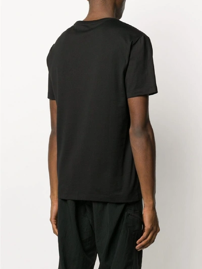 Shop Versace Cotton T-shirt With Embroidery In Black
