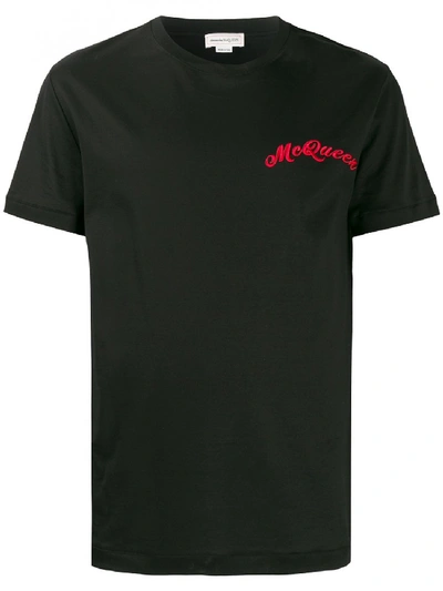 Shop Alexander Mcqueen Cotton T-shirt In Black