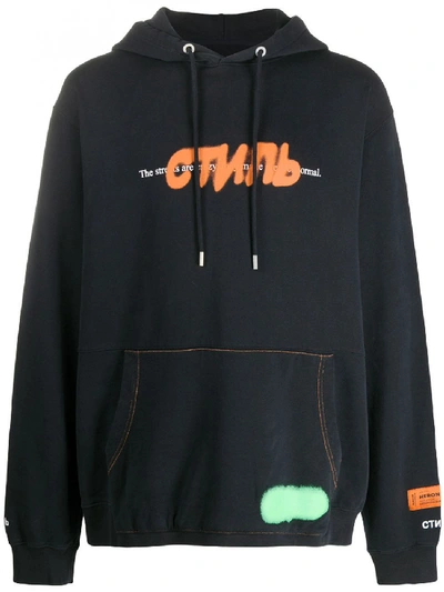 Shop Heron Preston Spray Crewneck Sweater In Black