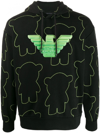Armani manga bear hoodie sale