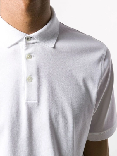 Shop Brunello Cucinelli Cotton Polo Shirt In White