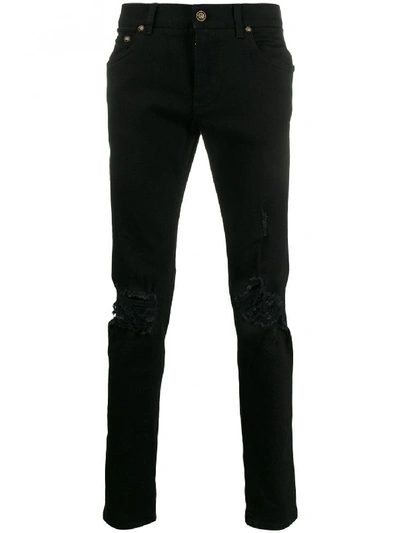Shop Dolce & Gabbana Trousers With Logo In Black