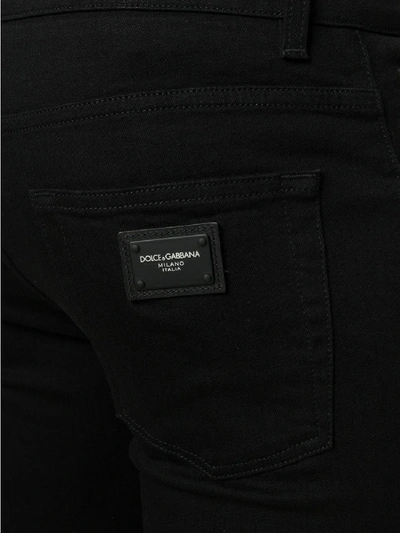 Shop Dolce & Gabbana Trousers With Logo In Black