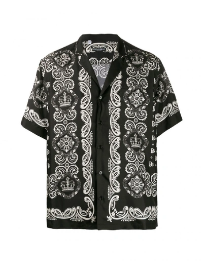 Shop Dolce & Gabbana Silk Shirt In Black
