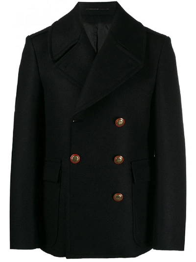 Shop Givenchy Wool Long Coat In Black