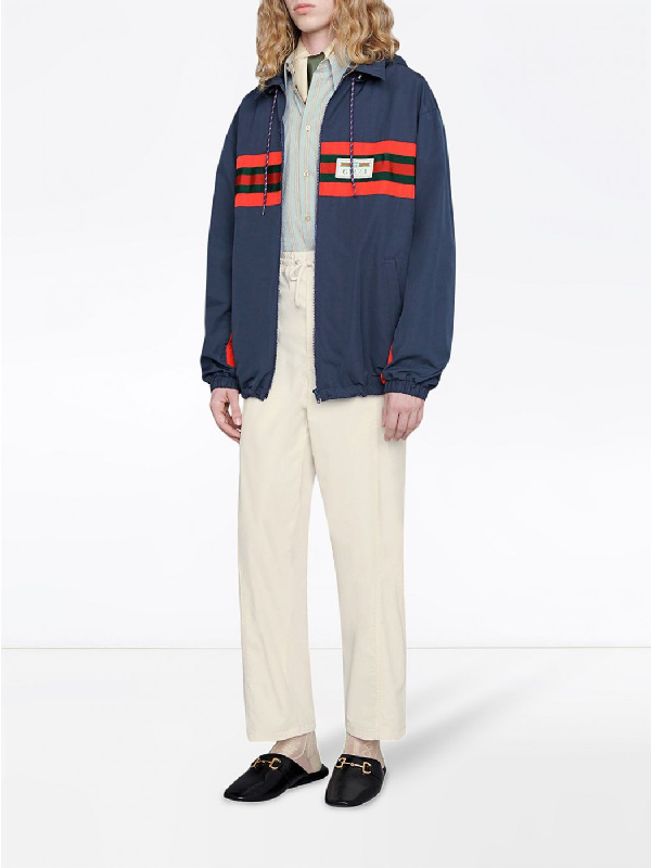 gucci windbreaker blue