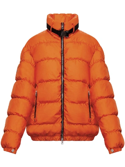 Shop Moncler Genius Cotton Down Jacket In Orange