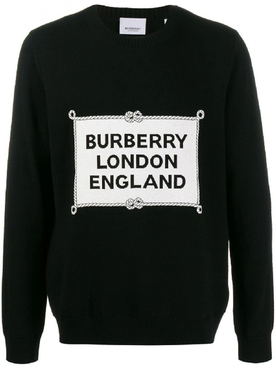 Shop Burberry Logo Wool Jumper