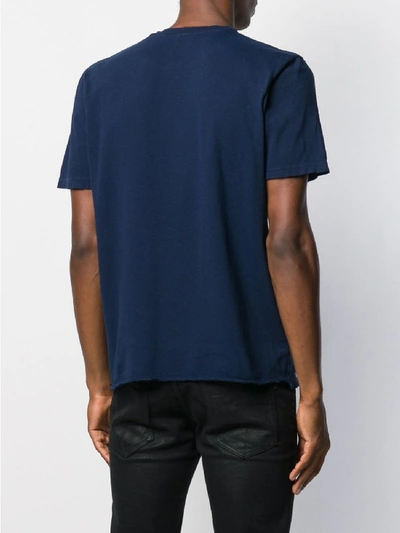 Shop Saint Laurent Malibu' Print T-shirt In Blue