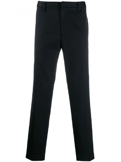 Shop Emporio Armani Wool Trousers In Black