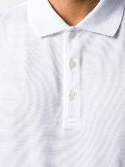 Shop Ferragamo Cotton Polo Shirt In White