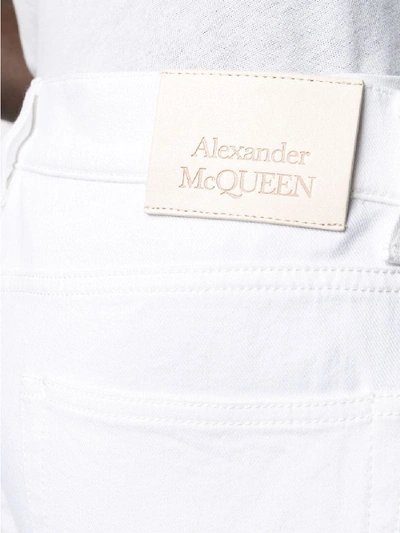 Shop Alexander Mcqueen Denim Jeans In White