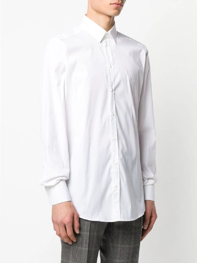 Shop Dolce & Gabbana Cotton Blend Shirt In White