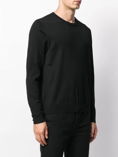 Shop Balenciaga Print Wool Jumper In Black