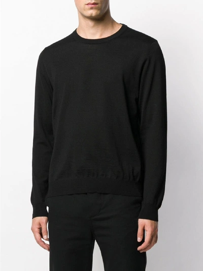 Shop Balenciaga Print Wool Jumper In Black
