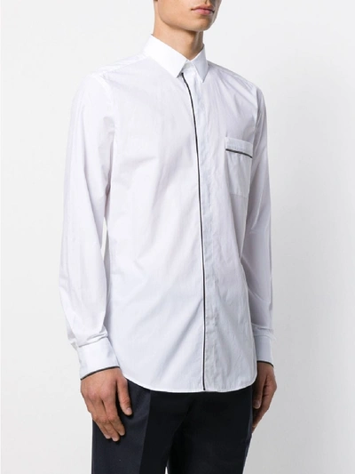 Shop Fendi Cotton Shirt In White