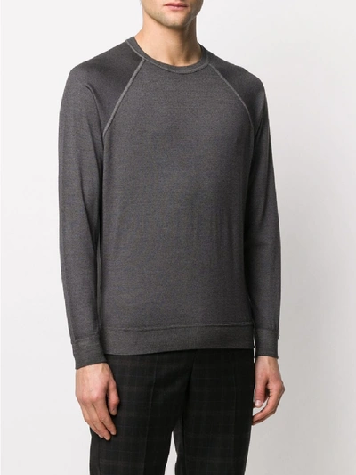 Shop Drumohr Cotton Sweatshirt In Grey