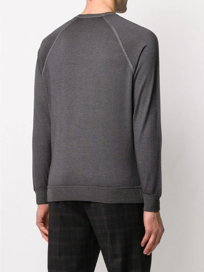 Shop Drumohr Cotton Sweatshirt In Grey