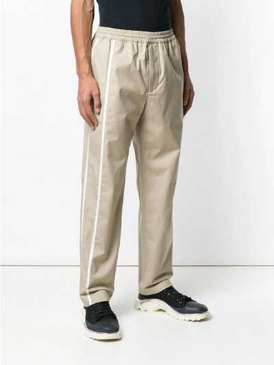 Shop Helmut Lang Cotton Trousers In Beige