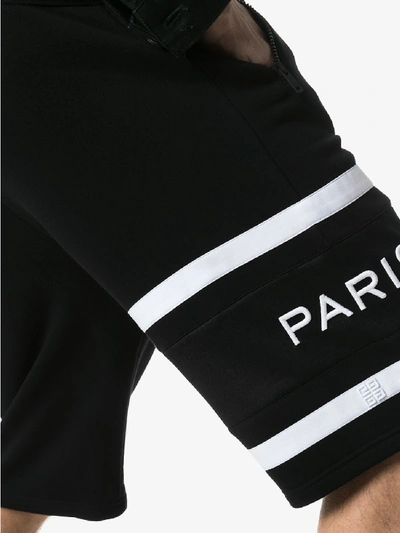 Shop Givenchy Logo Cotton Bermuda Shorts In Black