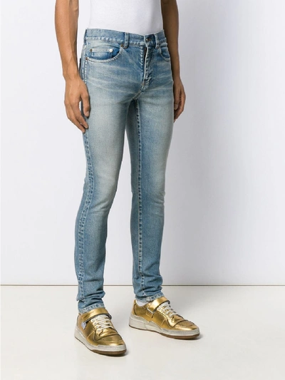 Shop Saint Laurent Cotton Jeans In Blue