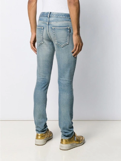 Shop Saint Laurent Cotton Jeans In Blue