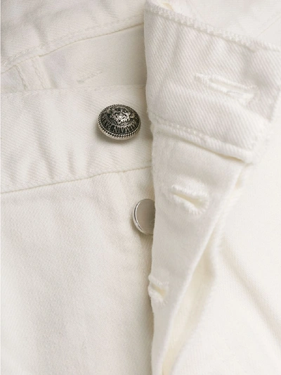 Shop Balmain Slim Jeans In White